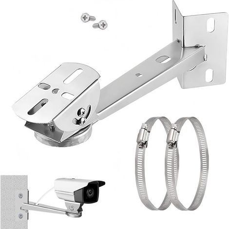 Support Camera, Support Camera Exterieur Acier Inoxydable, Support De Caméra De Surveillance Réglable 360° Support Bras D'extension pour Caméras De Surveillance Intérieures Et Extérieures (YC1050) (1/5)