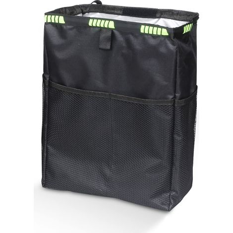 Poubelle de voiture, crochet de suspension pour sacs poubelle, sac de rangement extra-large d'une capacité de 13 litres (3,5 gallons), bandoulière réglable (1/5)