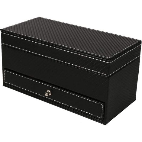 Boîte à montres -1Pc Boîte de rangement pour montres en cuir de haute qualité à 4 fentes (1/5)