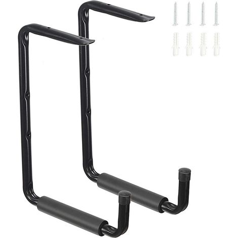 Lot de 4 crochets de rangement robustes pour garage, étagère de rangement murale, crochets de plafond utilitaires et organisateur pour bois, vélo (1/4)