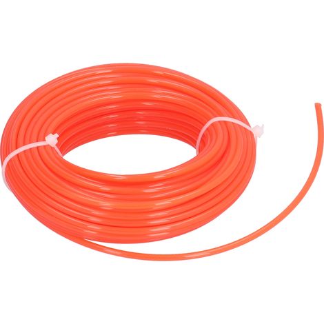 2.7 mm x 15 m fil de coupe nylon orange robuste pour débroussailleuse taille-herbe corde de rechange 1 rouleau (1/5)