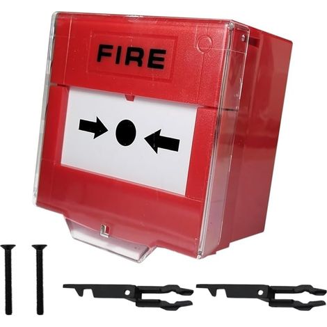 Point d'appel réinitialisable avec Alarme sonore, Couvercle de Protection, Montage en Surface avec indicateur d'état LED, Interrupteur de déverrouillage de Porte de Sortie de Secours