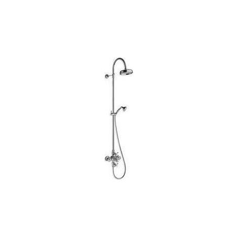 Cristina Ondyna – Colonne de douche thermostatique chromée 200 mm – Pommeau anticalcaire – Flexible laiton 150 cm – 2 robinets d'arrêt – CH72351 (1/3)
