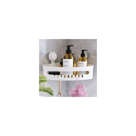 Mensola angolare per doccia con ventose, non richiede forature ed è riutilizzabile. Facile da installare, supporta fino a 10 kg. Ideale per riporre oggetti in doccia, bagno e cucina... (Crezuo box)