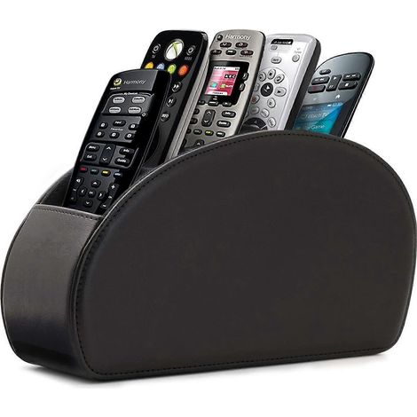 Porte-télécommandes, organiseur de bureau à 5 compartiments, idéal pour ranger les télécommandes de télévision, de médias et de chauffage. (1/4)