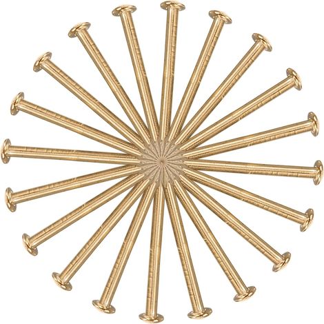 Laiton 100 Pièces Clous Ronds pour Charnières et Boîtes (1/5)