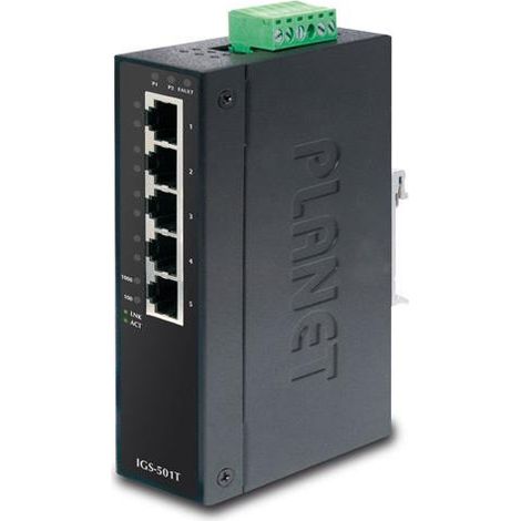 PLANET Technology Planet Switch Indust Gigabit -40/75° - 5 ports 10/100/1000 (IGS-501T)