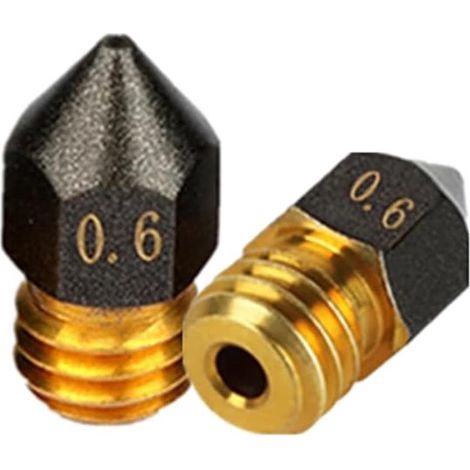 Repuestos para impresoras 3D,Boquillas de latón volcánico MK8 de 2 piezas,0,6 mm,aptas para Ender3 Pro/CR10/S de 1,75 mm