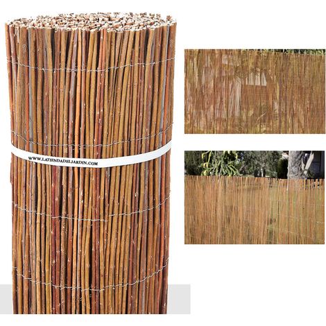 Vimini naturale spagnolo 1,5 x 5 m, cucito con filo zincato di 1 mm di spessore, ogni 10 cm di distanza tra i fili