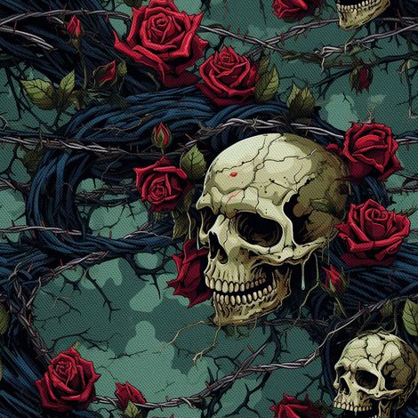 Tela decorativa para exteriores Oxford - Motivo de calavera I DX4842 (1/5)