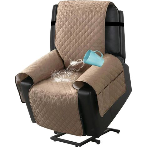 Copripoltrona elettrica, copripoltrona impermeabile, copripoltrona elettrica antiscivolo, copripoltrona con ampia tasca, colore kaki