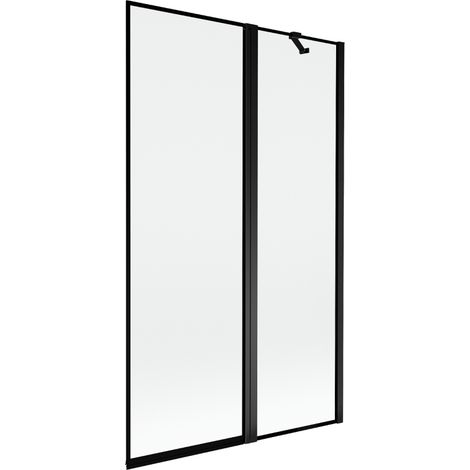 Mexen Mist paroi de douche 2 volets, droite 110 x 150 cm, cadre noir, noir - 8A9-110-011-70-70-P (1/5)