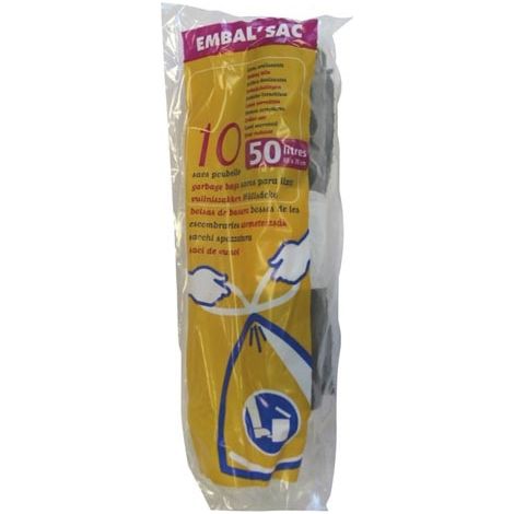 Sac Poubelle à Lien Coulissant 50 L H  75 X L  68 Cm - 21 Microns