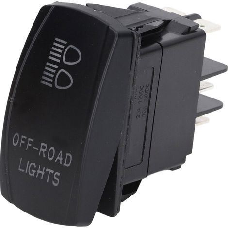 Adecuado para interruptores basculantes de fácil instalación, encendido/apagado, 20 A, 12 V CC, funcionamiento normal, vida útil mecánica de 50 000 ciclos, instalación rápida a presión, compatible con