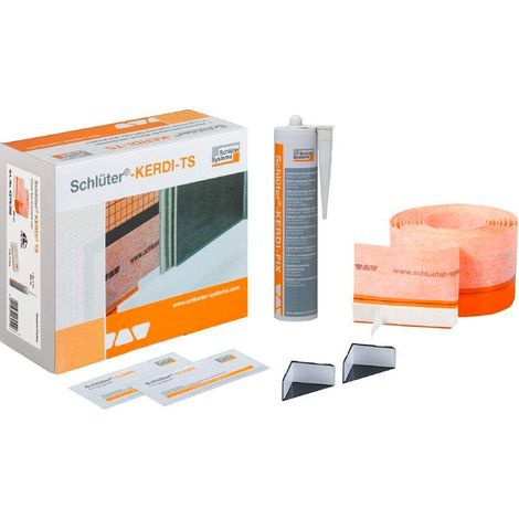 Set complet de raccord étanche 3,8 mètres – Bande d’étanchéité polyéthylène – Colle Schlüter-KERDI-FIX – Angles de montage inclus