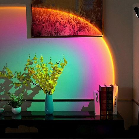[RM] Lampe Arc-en-ciel Projecteur Coucher de soleil pour Photographie, Fêtes, Lampe d'ambiance Rainbow-XinHan (1/4)