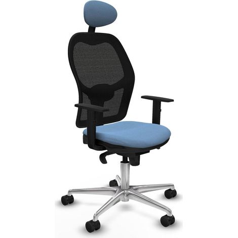 Piqueras y Crespo Silla de Oficina Azul Cielo Ajustable (1/3)