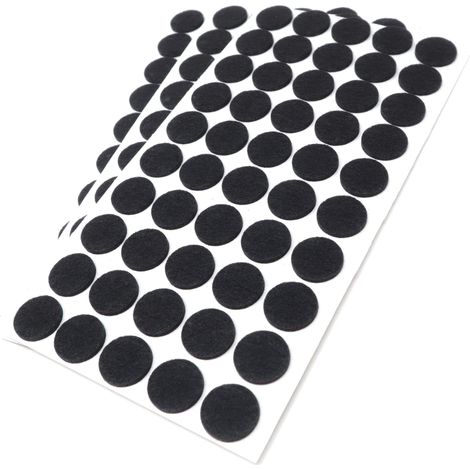 Adsamm® / 150 x feltrini autoadesivi/Nero/ø 22 mm/Rotondo/piedini per mobili in feltro da 3.5 mm di spessore/pad protettivi per arredi (1/5)