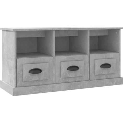 Mobile TV multimediale scaffale per televisione televisione buffet sala da pranzo soggiorno camera da letto 100 x 35 x 50 cm pannelli compositi grigio 020025503