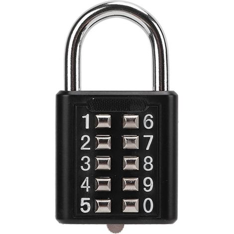 10-stelliges Zahlenschloss, wasserdicht, robust, für Außenbereich, Schränke, Tore, Gepäck