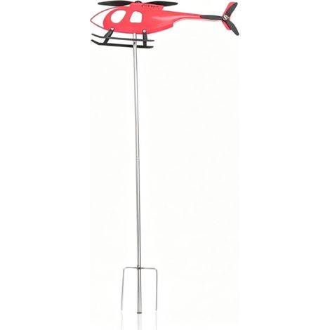 Moulin à Vent d'avion, girouette en métal en Forme d'hélicoptère, indicateur de Direction du Vent pour extérieur, décoration de Jardin de terrasse (1/5)