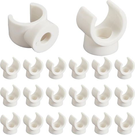 Lot de 20 clips PEX 13 mm PVC Blanc U Forme Fixation (1/5)