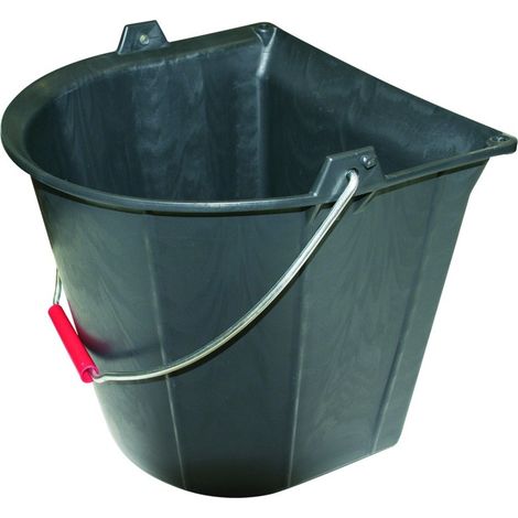 Taliaplast – Seau de maçon 13 litres en caoutchouc synthétique renforcé – Côté plat pour prise facile – SKU 320117