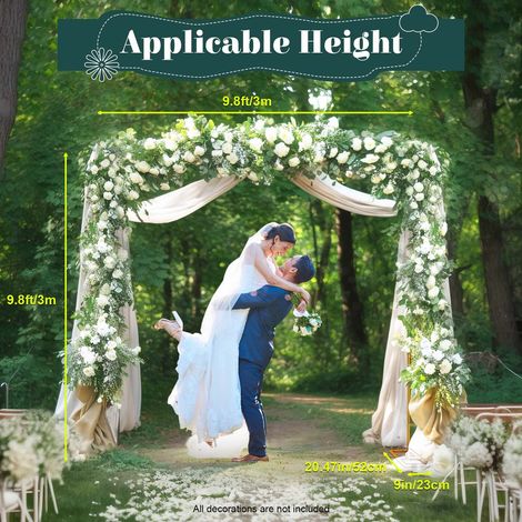 Wedding Arch Hochzeitsbogen Metall Bogen Ballon Blumen Hintergrund Trauung Dekor Bogen 3  3M (1/5)