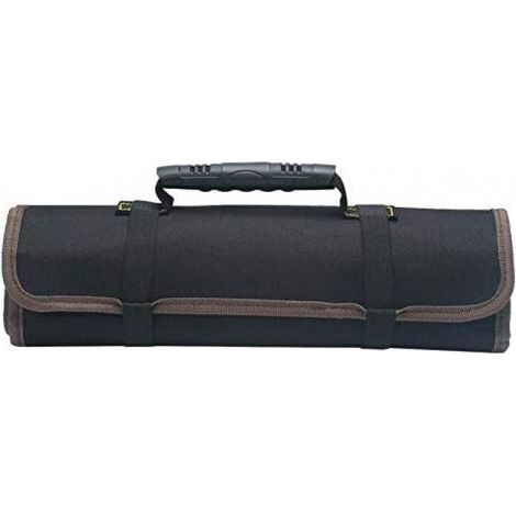 BEBUSINGOTO Bolsa de herramientas negra con 22 bolsillos, organizador portátil de herramientas, 600D (sin herramientas) para jardinería, electricistas y carpinteros. (1/5)