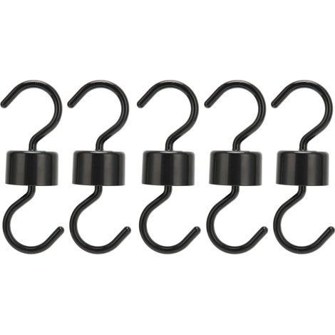 Lot de 5 crochets pour mangeoires à oiseaux en ABS noir, robustes et faciles à installer. Ces crochets anti-fourmis sont parfaits pour le jardin. (1/5)