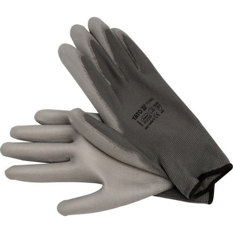 YATO NYLON-HANDSCHUHE GRAU 10 7472