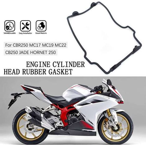 1 couleur : Noir Matériau : Caoutchouc Joint de culasse pour moteur de moto Honda CBR (1/4)