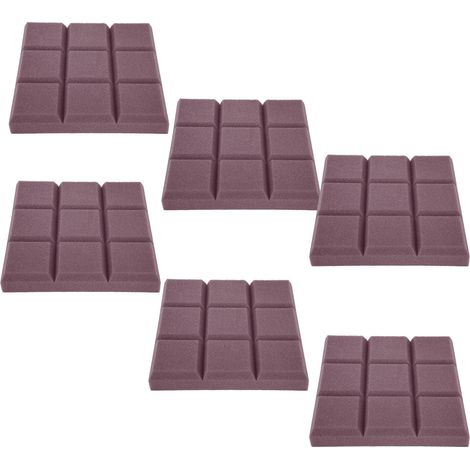 Panneaux Acoustiques 6 Pièces, Isolation Phonique Haute Densité, Matériau Ignifuge Anti-Bruit, Mousse Insonorisante Violette (1/5)