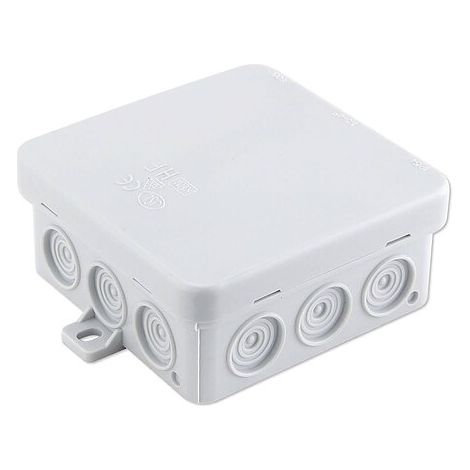 Feuchtraum Kabel-Abzweigdose Aufputz 85 x 85 x 37 mm - IP54 - VDE-geprüft - aus PE grau