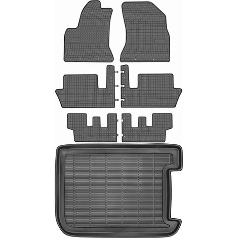 Juego de alfombrillas de goma para Citroën C4 Picasso Minivan (2006-2013) + alfombrilla para el maletero. (1/5)