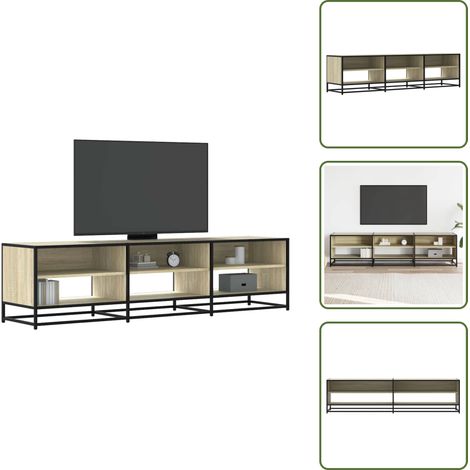 Mueble para dormitorio - vidaXL Mueble para TV madera de ingeniería roble Sonoma 180x40x46 cm - Estantería