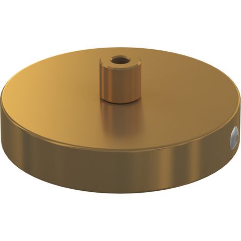 Rosone Metallo Ottone Satinato 1 Foro D10Cm