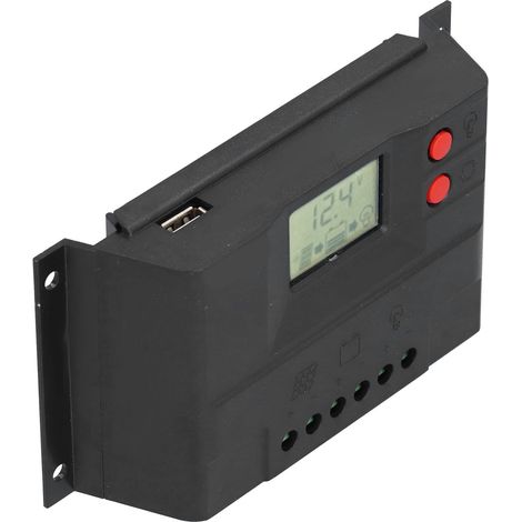 Régulateur de Charge Solaire 20A 12V/24V Automatique avec Affichage LCD et Protection - Contrôleur Intelligent pour Panneaux Solaires (1/5)