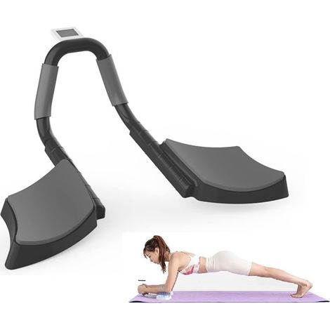 Planche d'entraînement multifonction avec minuterie, stimulateur abdominal, appareil de musculation portable pour abdos et gainage, équipement de fitness à domicile. (1/5)