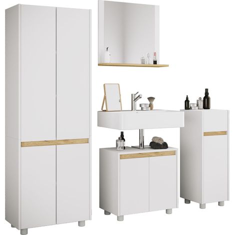 4-tlg. Badmöbel Set Komplett Cosila L