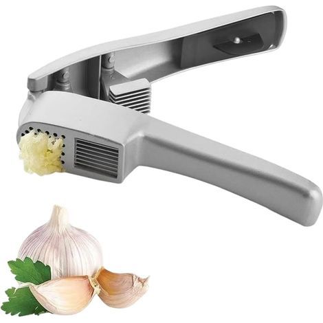 Manual Garlic Crusher, Extra Strong and Durable Garlic Press, Garlic Chopper and Ginger Grinder, Effortlessly Crushes Garlic and Ginger, Easy to Clean, Rust-Resistant, Dishwasher Safe (1/5)