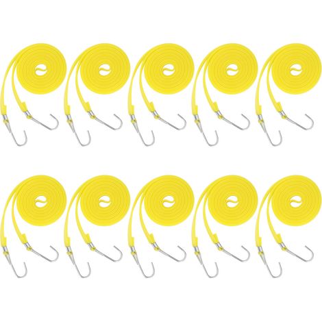 10 Stück PEP-Gummiseil für den Außenbereich, 2 cm breit, strapazierfähiges Gurtband, Zurrseil für den Transport, 2,5 m / 8,2 Fuß (1/5)