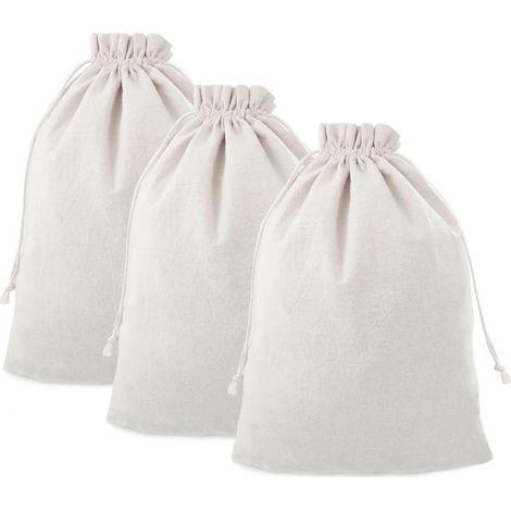 Bolsas con cordón，2XL，2030cm，3 unidades，Bolsas para arroz y cereales，Ideales para almacenar y mantener el pan fresco (1/5)