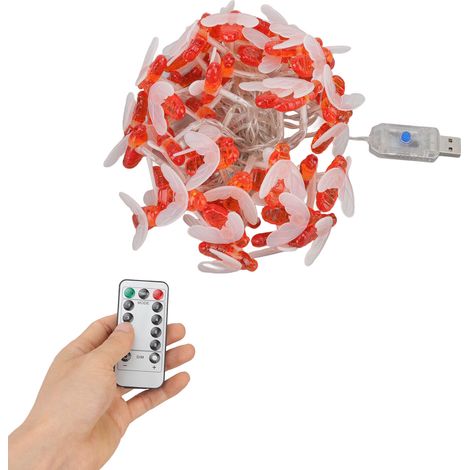 LED-Lichterkette mit USB-Anschluss, wasserdicht, bienenförmig, mit Fernbedienung (1/5)
