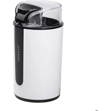 Moulin à Café Électrique - SOKANY - SK-3026 - 200W - Capacité 75g - Noir / Blanc