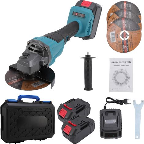 Zoternen 21V Akku-Winkelschleifer, 125-mm-Scheibenschleifer, 900 W, 9000 U/min, bürstenloser Winkelschleifer mit Antivibrationsgriff, Akku-Winkelschleifer mit Akkus (1/5)