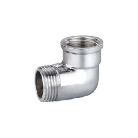 Gomito a 90° mf in ottone cromo ibp 1/2" -conf
