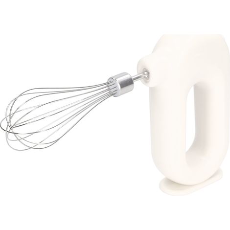 Batteur à main électrique USB, 4 niveaux de puissance, fouet à œufs et mousseur à lait portable pour cuisine, blanc