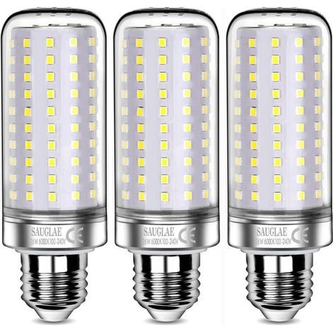 BUNTHAUS 26-W-LED-Lampen, entspricht einer 200-W-Glühbirne, 3000 lm, 6000 K Kaltweiß, E27-Edison-Schraubfassung, 3 Stück [Energieklasse E]