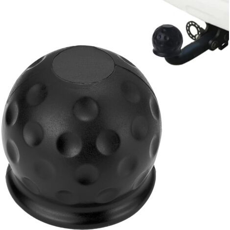 1 Pièces Cache Boule Attelage,Protection Boule Attelage,Cache Boule Attelage Voiture,Protection Boule Attelage Voiture,pour Remorques,Voitures,Camions,Camping-Cars,Noir(Ø 50mm) (1/5)